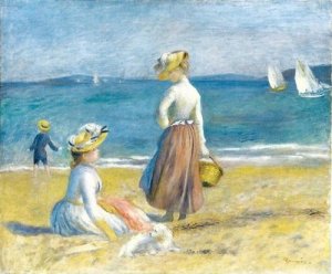ルノワール　浜辺の人物